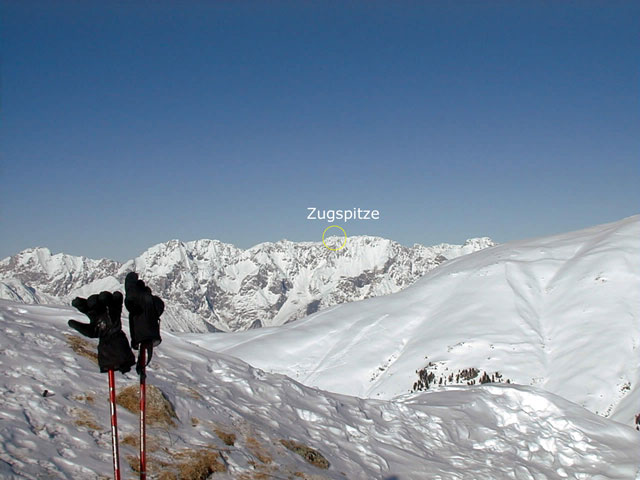 Blick vom Schafzoll zur Zugspitze